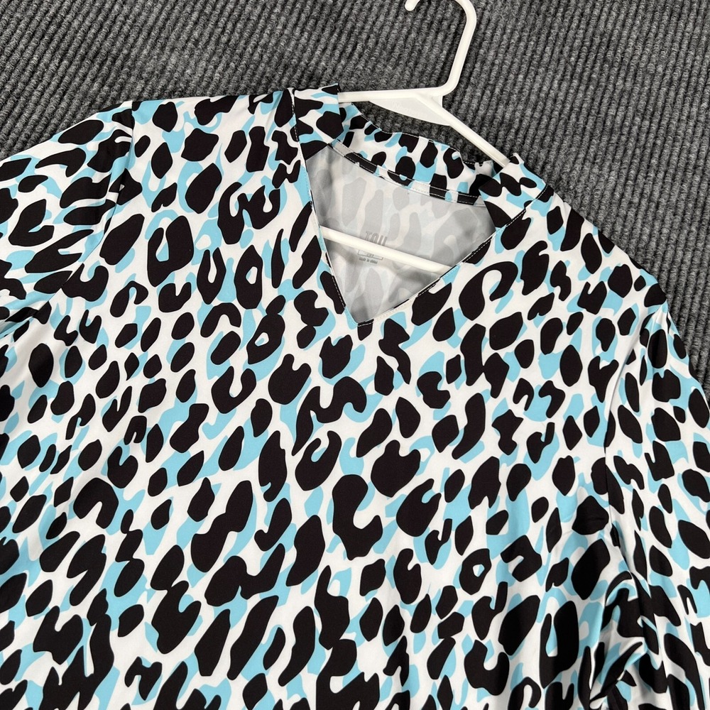 TAIL Palesa Sleeve Top Shirt Womens Medium‎ Leopard Print Casual Active New